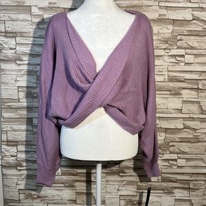 MM By My Michelle cross over front knit sweater top